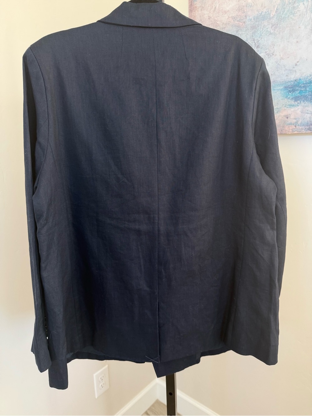 NEW Quince Womens 100% European Linen Relaxed Double-Breasted Blazer XL Flaw - Picture 8 of 11